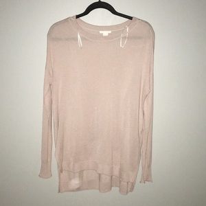 Blush pink tunic sweater